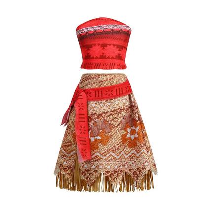 Imagem de Meninas Princesa Filme Mona Cosplay Vestido Crianças Festa De Aniversário Traje De Halloween Com