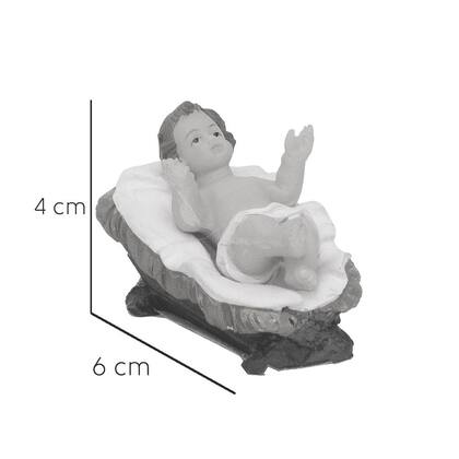Imagem de Menino Jesus na Manjedoura P - 01 unidade - Cromus Natal - Rizzo