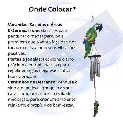Mensageiro dos Ventos Arara Verde Militar Decoração Varanda Casa - Grupo Stillo Decor&Home Imagem de Mensageiro dos Ventos Arara Verde Militar Decoração Varanda Casa
