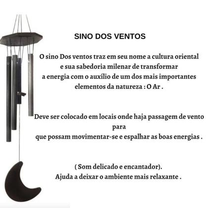 Imagem de Mensageiro Sino Dos Ventos Decorativo Mobile Com Pêndulo 46cm