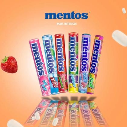 Imagem de Mentos Drops Tubo Cx 600g c/16un Escolha o Sabor