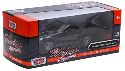 モーターマックス　メルセデスベンツSLK55 AMG Mercedes Benz SLK 55 AMG Conversível Preto Motormax 1/24