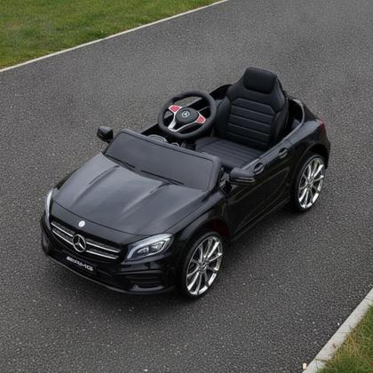 Imagem de Mercedez-bens preta12 v com 2 motores e controle remoto bang