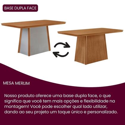 Imagem de Mesa 120cm Tampo Mdf Canto Copo e 4 Cadeiras Merlim Sena