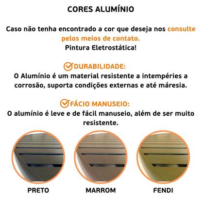 Imagem de Mesa 1,20m Tampo Ripado Alumínio Área Jardim Piscina Cozinha Jantar