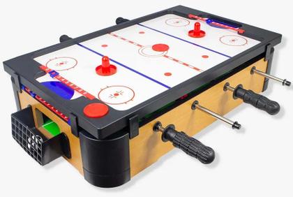Imagem de Mesa 3 em 1 Pebolim/Hockey/PingPong Juvenil madeira portátil