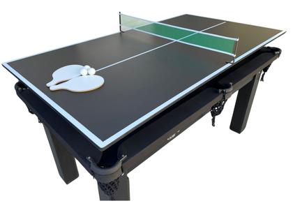 Imagem de Mesa 3 em 1 Sinuca/Bilhar com Tampo Jantar e Ping Pong + Kit