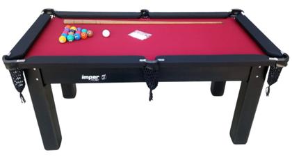 Imagem de Mesa 3 em 1 Sinuca/Bilhar com Tampo Jantar e Ping Pong + Kit