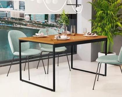 Imagem de mesa 6 lugares quadrada industrial 120x80cm