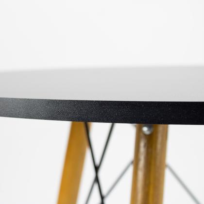 Imagem de Mesa 80cm Mdf 15mm Redonda Eiffel Cozinha Pés De Madeira