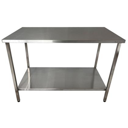Imagem de Mesa Aço Inox Industrial 110x70x90 cm Plano Liso Nortinox