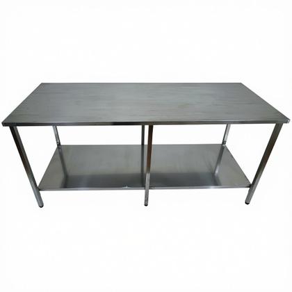 Imagem de Mesa Aço Inox Industrial 140x60x90 cm Plano Liso Nortinox