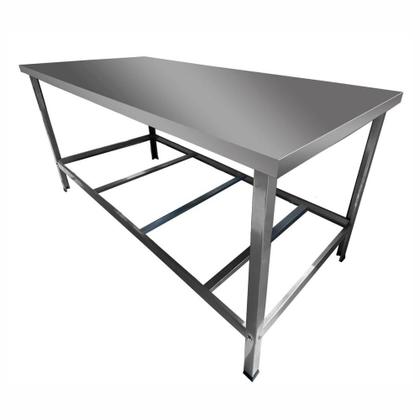 Imagem de Mesa Aço inox Industrial Bancada de Apoio 1,20 metro - Sebem