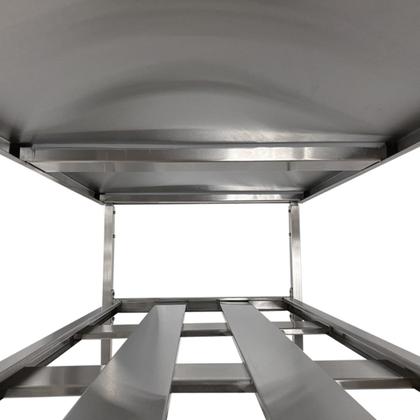 Imagem de Mesa Aço Inox Profissional 130x60x90 cm com 2 Prateleiras Fenestradas com Espelho Nortinox