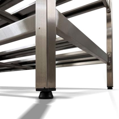 Imagem de Mesa Aço Inox Profissional 190x60x90 cm com 2 Prateleiras Fenestradas com Espelho Nortinox