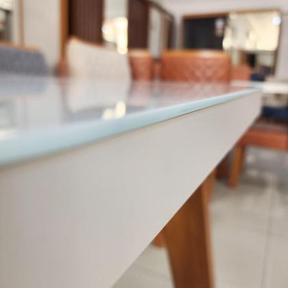 Imagem de Mesa Alba 160x80 MDF/Vidro Bom Pastor