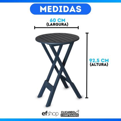 Imagem de Mesa alta bistrô dobrável - arqplast - 25943
