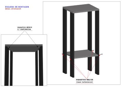 Imagem de Mesa alta, mesa de canto, mesa de apoio, mesa lateral