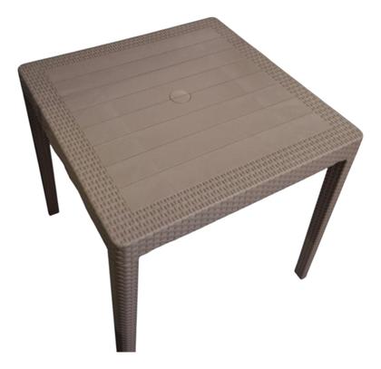 Imagem de Mesa Alta Pé Móvel Plástico Quadrada Desmontável Camurça