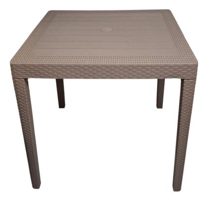 Imagem de Mesa Alta Pé Móvel Plástico Quadrada Desmontável Camurça