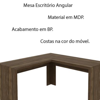 Imagem de Mesa Angular para Escritório Home Office ME4116 MDP Nogal G69 - Gran Belo