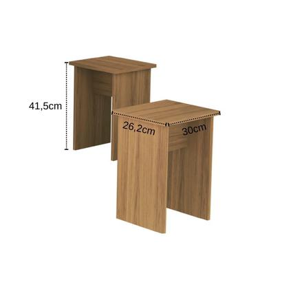 Imagem de Mesa Aparador Multifuncional Dobrável Com Bancos Annie