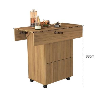 Imagem de Mesa Aparador Multifuncional Dobrável Com Bancos Annie