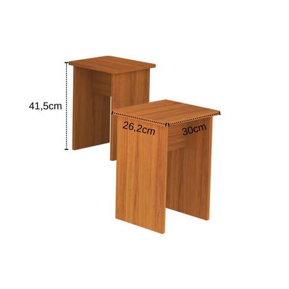 Imagem de Mesa Aparador Multifuncional Dobrável Com Bancos Annie