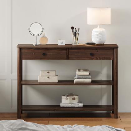 Imagem de Mesa Aparador Rústico Funcional Madeira Cor Imbuia Apoana