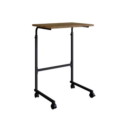 Imagem de Mesa Apoio Com Rodinhas Ajustável Mel/preto Notebook Cama