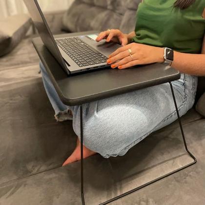 Imagem de Mesa Apoio de Notebook Portátil dobrável para cama ou sofá - Preto