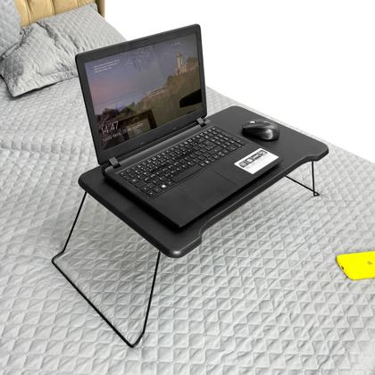 Imagem de Mesa Apoio de Notebook Portátil dobrável para cama ou sofá - Preto