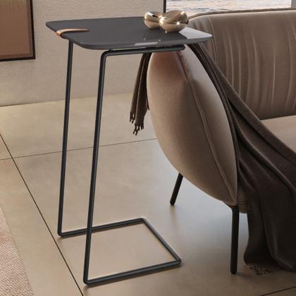 Imagem de Mesa Apoio Lateral para Sofá Atenas Pé Preto
