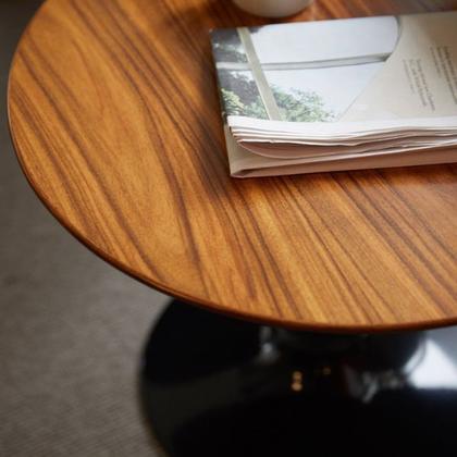 Imagem de Mesa Apoio Tulipa Saarinen Redonda 65 cm - Freijó