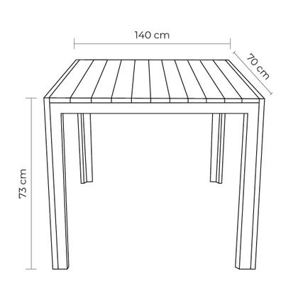 Imagem de Mesa Área Externa de Alumínio Leblon Tampo em Polywood Preta G56 - Gran Belo