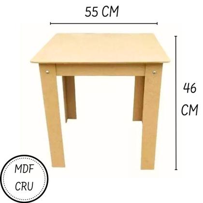 Imagem de Mesa Atividade Infantil Mdf Cru + Cadeirinhas Brinquedos - Inova Decor