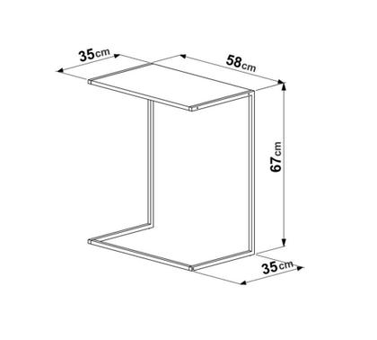 Imagem de Mesa Auxiliar Estilo Industrial Lateral Apoio Notebook Estilo Industrial