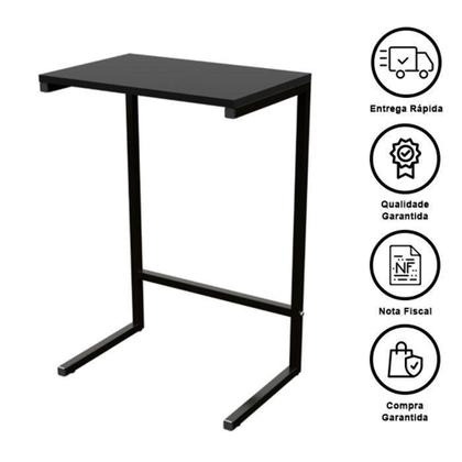 Imagem de Mesa Auxiliar Lateral de Apoio Livro Notebook Estilo Industrial