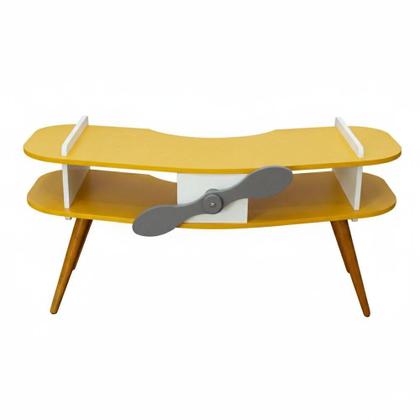 Imagem de Mesa Avião Amarelo Com Hélice E Pés Palito Design Criativo Mesa Desenho Quarto Menina Menino Infantil Mobília Decor