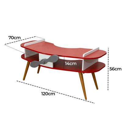 Imagem de Mesa Avião Vermelho Com Hélice E Pés Palito Design Criativo Mesa Desenho Quarto Menina Menino Infantil Mobília Decor