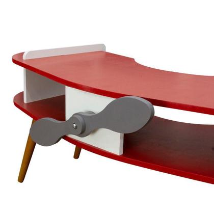 Imagem de Mesa Avião Vermelho Com Hélice E Pés Palito Design Criativo Mesa Desenho Quarto Menina Menino Infantil Mobília Decor