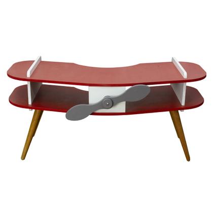 Imagem de Mesa Avião Vermelho com Hélice e Pés Palito Design Criativo Mesa Desenho Quarto Menina Menino Infantil Mobília Decor