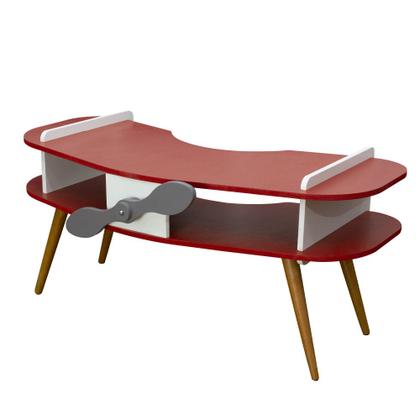 Imagem de Mesa Avião Vermelho com Hélice e Pés Palito Design Criativo Mesa Desenho Quarto Menina Menino Infantil Mobília Decor