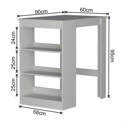 Imagem de Mesa Bancada 2 Lugares com Nichos Linha B's