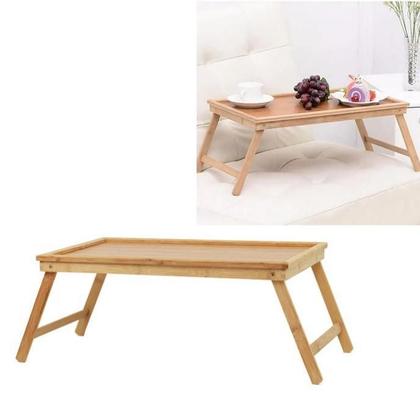 Imagem de Mesa Bandeja Café Da Manhã Na Cama Madeira Bambu Wincy