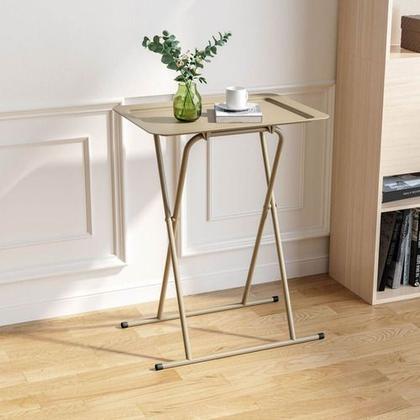 Imagem de Mesa Bandeja Dobravel Taupe Pratico E Compacto