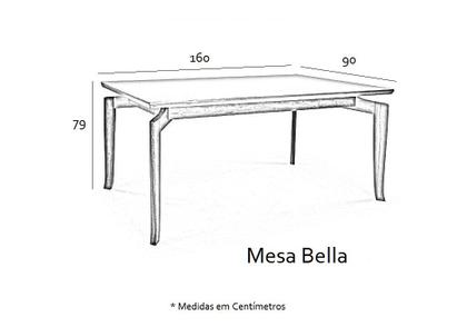 Imagem de Mesa Bella 160 Vidro Acabamento