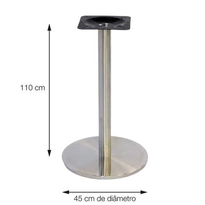 Imagem de Mesa Bistrô Beta 112,50 cm (Alt) Disco Redondo Tampo MDP Quadrado 70 cm (Larg) x 2,50 cm (Alt) Walnut