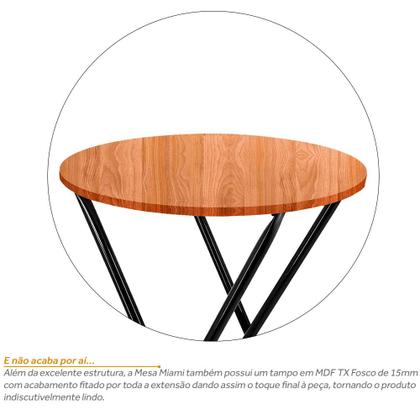 Imagem de Mesa Bistrô Dobrável Miami Em Aço Tampo Redondo Para Bar Cozinha preto/jade