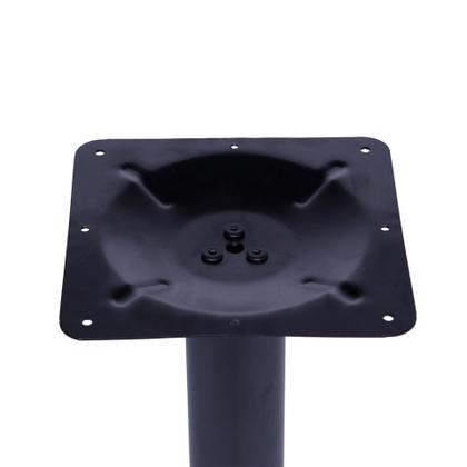 Imagem de Mesa Bistrô Ferro Preto 111,50 cm (Alt) Disco Redondo Tampo MDP Quadrado 70 cm (Larg) x 2,50 cm (Alt) Grafito